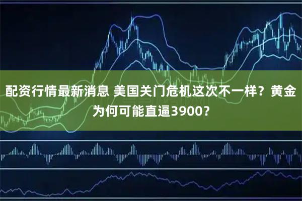 配资行情最新消息 美国关门危机这次不一样？黄金为何可能直逼3900？