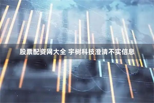 股票配资网大全 宇树科技澄清不实信息